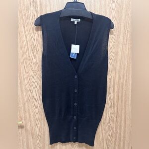 New Heritage 1981 Black Knit Button Down Vest Women’s S